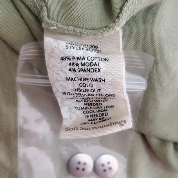 Soft Surroundings Elegant Olive Green Maxi Dress Size L - Picture 10 of 13